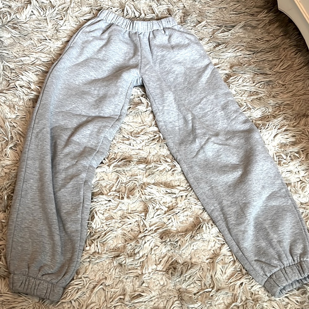 Gray sweatpants